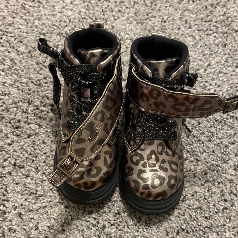 OshKosh B'gosh Brown Leopard Kids Boots